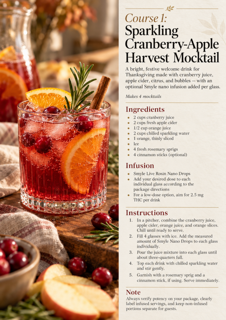 Sparkling Cranberry-Apple Harvest Mocktail